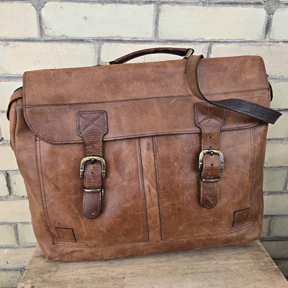 Vintage Handbags - Vintage Leather Briefcase